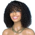 Suncolor Hair Jerry Curly Bob Cut Short Natural Remy 100 Human Hair