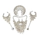 thumbnail image 2 of Conjunto de 4 piezas de joyería para mujer, conjunto de joyería de danza del vientre gitana para boda Pendientes de gancho, 2 of 7