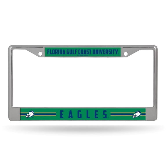 Florida Gulf Coast Eagles Chrome Metal License Plate Frame