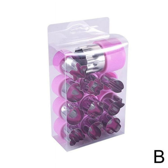 12pcs Steel Fruit Vegetable Mini Cookie Shape Cutter K0Y4 Food BEST Mold