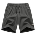 thumbnail image 3 of Liyamei Boys Sports Shorts with Drawstring and Pockets for Summer Casual Size 7-12,Grey, 3 of 7