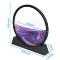 thumbnail image 3 of Gustave Moving Sand Art Picture Liquid Motion Round Glass 3D Hourglass Deep Sea Sandscape Quicksand Relaxing Art Decor for Home Office Desktop, 10 Inch, Purple, 3 of 8