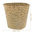 thumbnail image 6 of Aloha Woven Waste Basket Natural Straw Garbage Can Woven Basket Living Room Trash Basket, 6 of 8