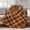 Brown, Amber, Tan, variant on Orange Checked Fleece Throw Blanket for Couch, Green Thanksgiving Buffalo Plaid Microfiber Flannel Blanket for All Season, Lightweight Soft Throw Blankets for Baby, Kids, Pets, 30"x40"