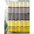 thumbnail image 2 of Farmhouse Rustic Wood Texture Shower Curtain, Yellow Grey Bathroom Decor Curtains Set with Hooks, Waterproof Fabric Home Accessories， Stall 36 X 78 Inch, 2 of 6