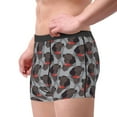 thumbnail image 2 of Sikiie Cute Puppy Black Print Men's Boxer Briefs, Elastic Waistband Boxer Briefs Leggings-X-Large, 2 of 5