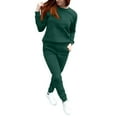 thumbnail image 3 of Pyhlmscde Women's Fashionable Casual Solid Color Sweatsuit, Sweatsuits for Women, Women Fall Clothes, Two Piece Sets for Women, 3 of 6