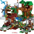 thumbnail image 5 of The Mountain Cave Elevator Village Tree House Building Block With Figures Compatible 21137 My World Bricks Set Gifts Toys G220524, 5 of 5