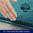 thumbnail image 3 of Subrtex Chenille Bathroom Rugs, Extra Soft and Non Slip Bath Mats, Thick Rubber Backing Washable Shower Rugs & Home Decor Accessories (Blue,16"*24"), 3 of 8