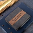 thumbnail image 6 of Men's Double Side Custom Engraved Wallet Personalized Name PU Leather Bifold Gift for Husband, Dad & Son - Anniversary/Birthday, 6 of 7