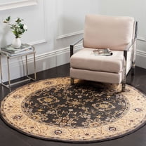 Safavieh Easy Care Alban Oriental Area Rug, Gray/Cream, 6' x 6' Round
