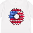 thumbnail image 4 of Inktastic American Flag Sunflower in Red White and Blue Boys or Girls Long Sleeve Toddler T-Shirt, 4 of 5