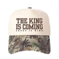 thumbnail image 3 of THE KING IS COMING JESUS IS KING  Letter Embroidered Color Block Trucker Hat Unisex Adjustable Cotton Breathable Fashion Cap for Travel Daily Wear, 3 of 8