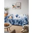 thumbnail image 6 of Navy Blue Flowers Couch Cover for 2 Cushion Couch, Summer Pastoral Botanical Washable Love Seat Sofa Covers Slipcover, Throw Sofa Covers for Pets, Furniture Protector 71"x102", 6 of 9