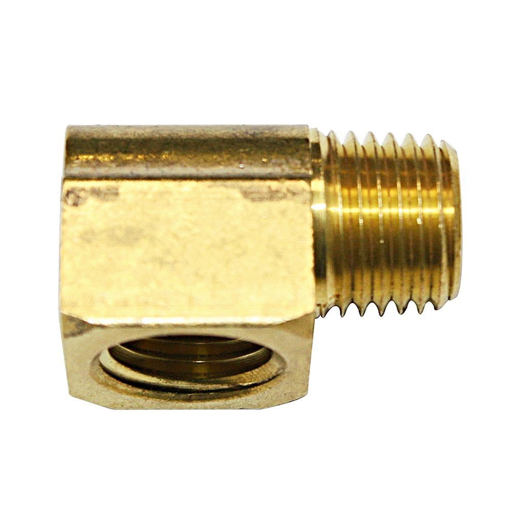 FST44E Brass Street Pipe Elbow Fitting 1/4 Inch NPT 90 Degree, Shape