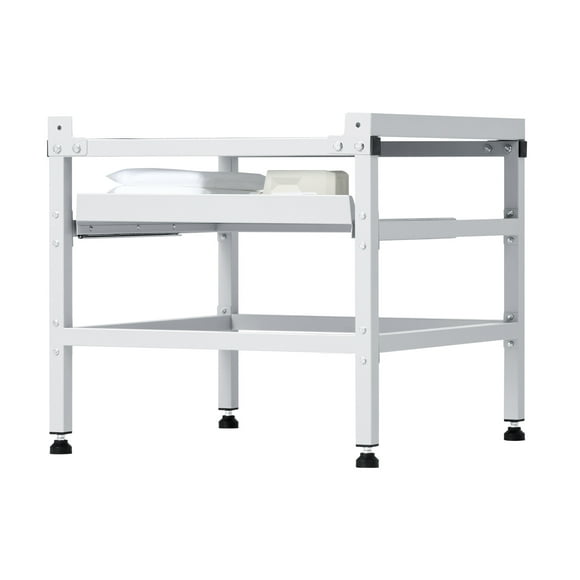KFFKFF Washing Machine Stand, 48.5x25-Inch Washer Laundry Pedestal, 590LBS Load Capacity Washer And Dryer Pedestal Base with Double Trays