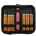 thumbnail image 2 of Wood Carving Tool Set, 12 Pcs Wood Carving Chisels Carving Knives With Sharpening Stone, Wood Carving Chisels Set With Bag Carpenter Chisels For Professionals And Beginners, 2 of 8