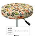 thumbnail image 4 of KLL Animal Truck Round Bar Chair Cushion Cover 12 inch ,Bar Stool Protector with Elastic, Soft Washable, 4 of 6