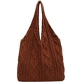 thumbnail image 1 of LHSHID Knitted Hobo Bag Women's Crocheted Shoulder Bag Large Handbags Tote Wool Woven Aesthetic Purse Top Handle Bag, 1 of 8