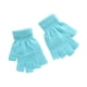 thumbnail image 5 of Qarigey 1 par de guantes de punto de medio dedo Unisex mitones sin dedos invierno moto ciclismo de carretera cálido para Mujeres Hombres azul Azul claro 2piezas, 5 of 6