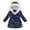 d-Navy, variant on Girls Winter Coats Girls Puffer Jacket with Pocket Zip up Winter Hoodies Coat Solid Color Long Sleeve Toddler Jacket for Teen 4-5 Years