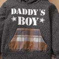 thumbnail image 5 of 18 Months Baby Boys Outfits 24 Months Boys 2PCS Fall Winter Clothing Set Letter Print Toddler Boys Long Sleeve Hoodie Top Pants Set Gray, 5 of 8