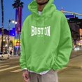 thumbnail image 4 of sususu Hoodies for Men Graphic Letter Print Hoodie Sweatshirt For Stylish Comfort And Everyday Wear,Green,XL, 4 of 6