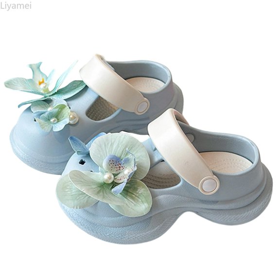Liyamei Kids Casual Closed Toe Sandals For Girls And Boys Comfortable Everyday Summer Spring Footwear Ideal With Shorts And Dresses(3 16Y) Sandals For Girls Size Blue 4-5 Years