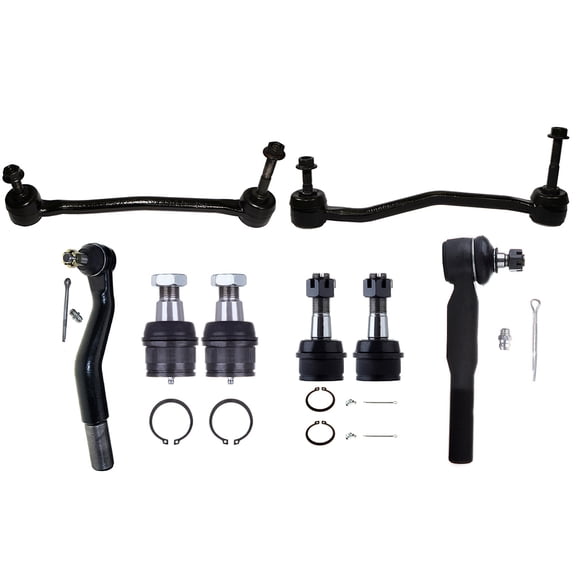 CCIYU Outer Tie Rods Front Sway Bar Link Upper & Lower Ball Joint Fit 2000-2005 For Ford Excursion 2000-2004 For Ford For F-250 Super Duty 2000-2004 For Ford For F-350 Super Duty 8pcs Suspension Kit