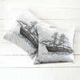 thumbnail image 2 of Ambesonne Ocean Throw Pillow Cover 2 Pack, Columbus Ship Sailing, 24", Multicolor, 2 of 6