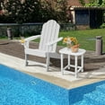 thumbnail image 2 of Costway Patio Adirondack Chair Weather Resistant Garden Deck W/Cup Holder White, 2 of 6