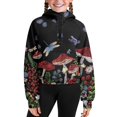 thumbnail image 5 of Chaqlin Mushroom Dragonfly Kids Quarter Zip Up Sweatshirt with Pocket Oversize Plus Size Soft Loose Athletic Top Fall Autumn Clothes Size 7-8, 5 of 7