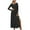 Black, variant on LYXSSBYX Fall Dresses for Women Long Sleeve Hot Sale Clearance Women Fashion Solid Color Long Sleeve Split Buttons Casual Long Dress