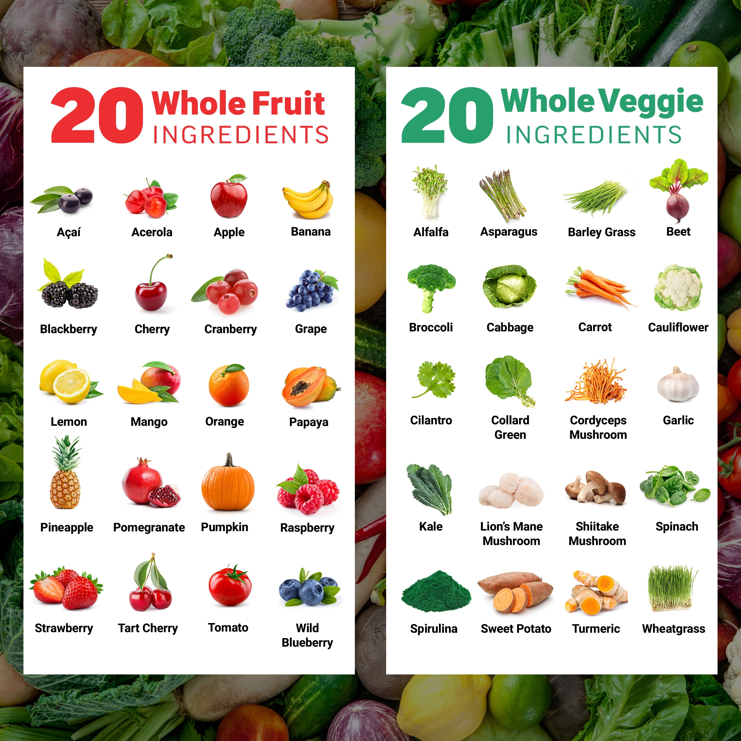 (3 pack) Force Factor Fruits & Veggies, Fruit & Vegetables Supplements for Adults, Whole Food Ingredients & Antioxidants, No Fillers, 2-Pack, 90 Capsules Each