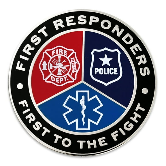 PinMart First Responders First to the Fight Button Pins, Lapel Pin