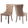 Khaki, variant on Bocarali Modern Upholstered Dining Chairs Set of 2, Velvet Kitchen Dining Room Chairs with Nailhead Trim for for Living Room, Bedroom