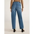 thumbnail image 3 of Scoop Women's Mid Rise Barrel Leg Jeans, Sizes 0-20, 3 of 5