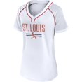 thumbnail image 2 of Women's Fanatics White St. Louis Cardinals Play Calling Raglan V-Neck T-Shirt, 2 of 3