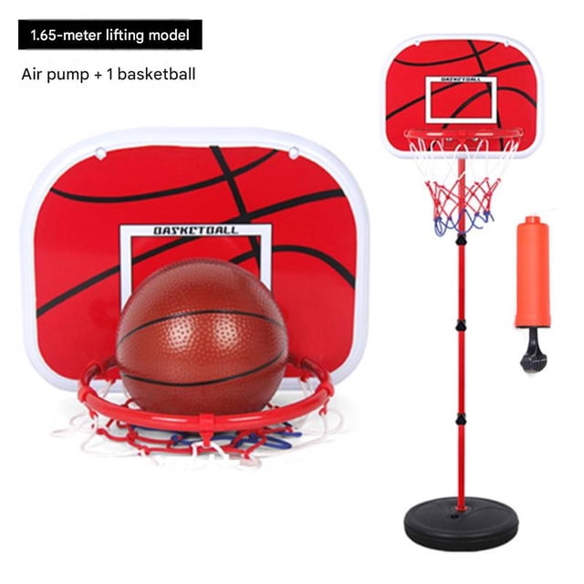 Ensemble de Panier de Basketball Réglable en Hauteur pour Enfants : Support Relevable de 1,6 m avec Ballon de 14 cm, Matériau Sécuritaire, Conception Compacte et Portable pour la Mise en Forme, Coordination Oeil-Main, 3 Ans et Plus, Léger 1,2 kg Intérieur/extérieur