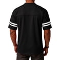 thumbnail image 3 of Men's 250th Anniversary Patriotic T-Shirts V Neck Jersey 1776-2026 American Flag Tee Aircraft Trail Short Sleeve Shirt Black L, 3 of 3