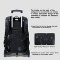 thumbnail image 2 of IvyH Rolling Backpack 3pcs Wheeled Backpack Lightweight Waterproof Schoolbag Set with Lunch Bag Pen Case,Dark Black, 2 of 6