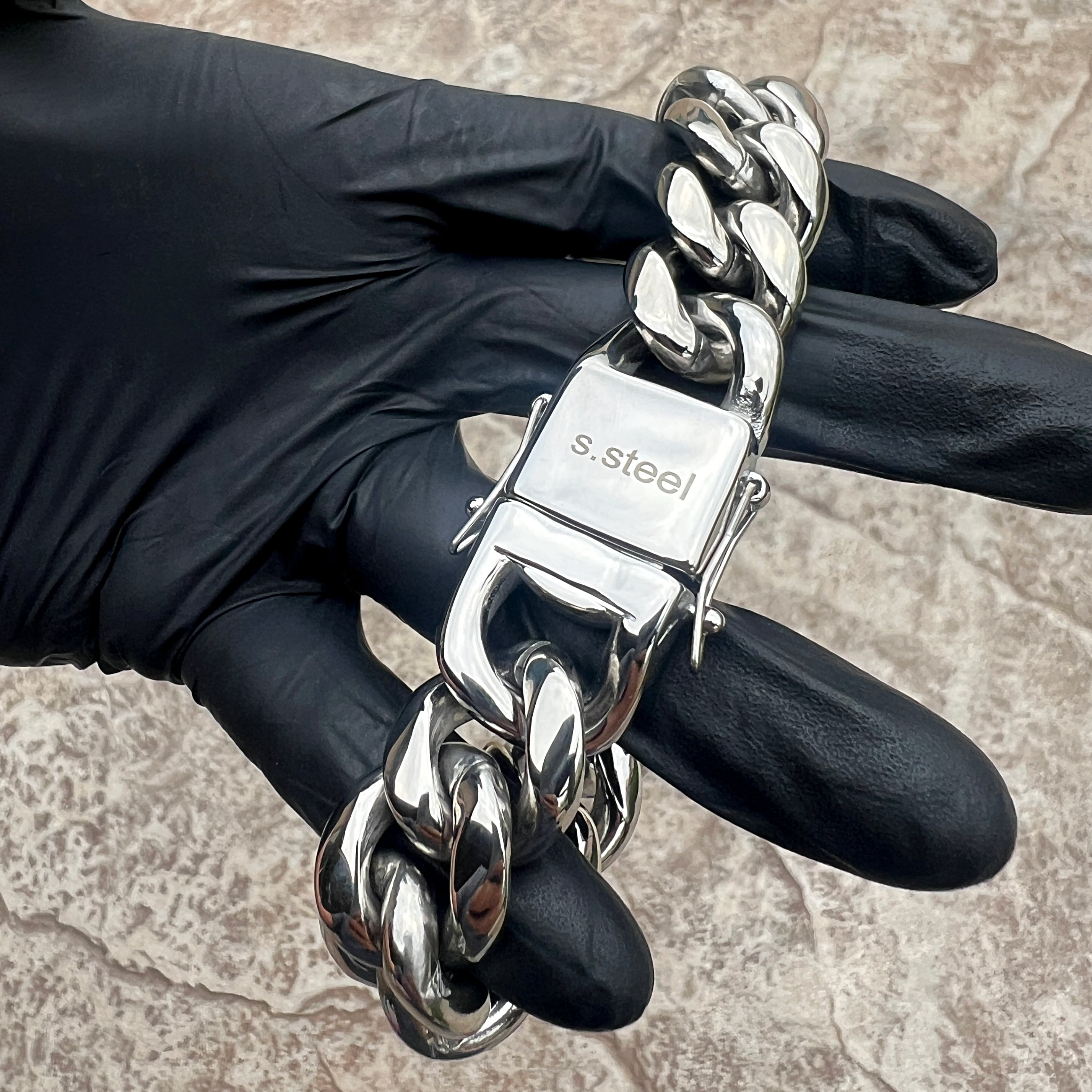 Men's 316L Stainless Steel Miami Cuban Link Heavy Solid Hip Hop Bracelet 20MM Thick 9.5"