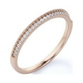 thumbnail image 4 of JeenMata .30 ct Diamond Wedding Band - Stackable Ring - Pave Diamond - Dainty Diamond Ring - 10K Rose Gold, 4 of 7