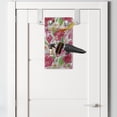 thumbnail image 2 of Hibiscus Hanging Pocket Organizer, Pinkish Tones Flowers Tropical Arrangement, Printed Polyester Storage Bag with Pockets, 9" x 16", Pink Jade Green White, 2 of 2