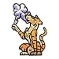thumbnail image 3 of Hat Shark Pot Smoking Pals Cute Tiger - Iron On Patch Applique, 3 of 4