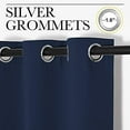 thumbnail image 3 of Doorway Curtain Privacy, Door Cover Curtain, Sound Reducing Winter Insulated Thermal Room Darkening Blackout Curtains for Bedroom, 84 inch Length (1 Panel, 5ft Wide by 7ft Long, Navy), 3 of 10