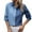 Blue, variant on hotojiny Womens Button Down Shirts Cotton Linen Long Sleeve Tunics Tops Fall V Neck Collared Casual Blouses Dress Shirts