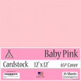 thumbnail image 2 of Baby Pink Cardstock - 12 x 12 inch - 65Lb Cover - 25 Sheets - Clear Path Paper, 2 of 2