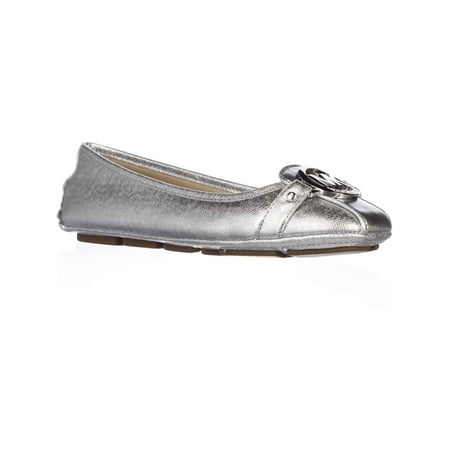Womens MICHAEL Michael Kors Fulton Moc Ballet Flats, Silver