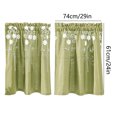 thumbnail image 2 of 2Pc Curtain, Kitchen Curtain, Flower Curtain (74 × 61Cm) D Polyester - 2Pc Curtains, 2 of 8